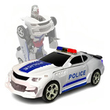 Carrinho Camaro Transformers Vira Robô Luz Som Bate Volta F Cor Polícia