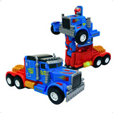 Carrinho Caminhão Vira Robo Som E Luz Brinquedo Menino Carro