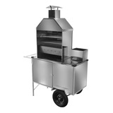 Carrinho Churrasco Churrasqueira Espetinhos Luxo Inox - L04p