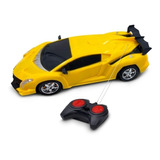 Carrinho Controle Remoto Lamborghini Amarela Rodas