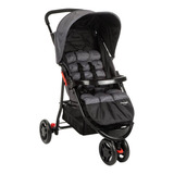 Carrinho De Bebê 3 Rodas Voyage Delta Cinza-grid Com Chassi De Cor Preto