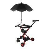 Carrinho De Bebê Preto Preto Guarda-sol Umbrella Uv Protecti
