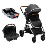Carrinho De Bebê Romanzo Com Bebê Conforto E Base Infanti