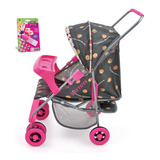 Carrinho De Boneca De Luxo Bebê Reborn Milano 74cm Grande 