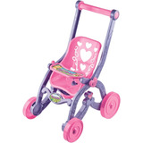 Carrinho De Boneca Florzinha Rosa Cdb050 - Brinquemix