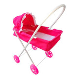 Carrinho De Boneca Moises Bebê Reborn Brinquedo Dobrável 