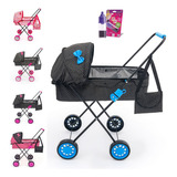 Carrinho De Boneca Passeio Luxo Bebê Reborn Infantil Menina