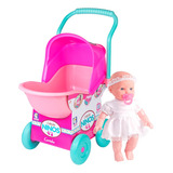 Carrinho De Boneca Passeio Milk Bebê Reborn Infantil Menina