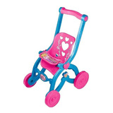 Carrinho De Boneca Princesa Rosa C/ Azul Brinquemix -cdb040 