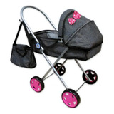 Carrinho De Boneca Roma Xikitinha Com Bolsa Preto Oliveira