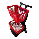 Carrinho De Compras Plástico Ecoflex Duplo Cesto