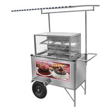 Carrinho De Doces Cefaz Inox Com Toldo L25p/t