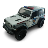 Carrinho De Ferro Miniatura Jeep Wrangler Polícia Coleção