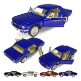 Carrinho De Ferro Miniatura Mustang 1964 Metal Abre A Porta