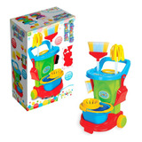 Carrinho De Limpeza Infantil Cleaning Trolley Brinquedo 