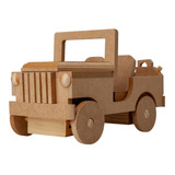 Carrinho De Madeira Artesanal Modelo Jeep