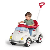 Carrinho De Passeio Empurrar Fusca Branco Calesita Pedal