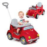 Carrinho De Passeio Fouks Vermelho De Pedal Fusca Calesita