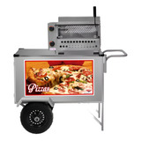 Carrinho De Pizza E Mini Pizza Em Inox Com Toldo Cefaz
