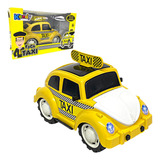 Carrinho De Plástico Fusca Táxi Amarelo