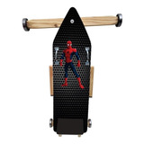Carrinho De Rolimã Vintage Madeira Brinquedo Homem Aranha Cor Outro