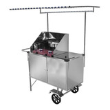 Carrinho De Tapioca Cefaz Inox Rodas Maciças E Toldo L13m/t