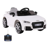 Carrinho Eletrico Infantil Audi Tt Rs 12v Controle Branco