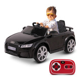 Carrinho Elétrico Infantil Audi Tt Rs Preto 12v Com Controle