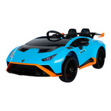 Carrinho Elétrico Infantil Lamborghini Huracan Licenciada Cor Azul Voltagem Do Carregador 110v/220v