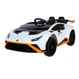 Carrinho Elétrico Infantil Lamborghini Huracan Licenciada Cor Branco Voltagem Do Carregador 110v/220v