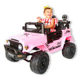 Carrinho Elétrico Infantil Rally Rosa Brinquedo Menina Cor Rosa-claro Voltagem Do Carregador 110v/220v