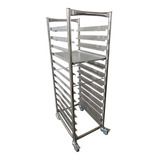 Carrinho Esqueleto 100% Em Aço Inox Padaria 