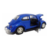 Carrinho Fusca - Beetle Azul - Miniatura 1/32 - Ferro