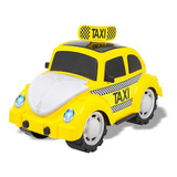 Carrinho Fusca Taxi Amarelo 28 Cm