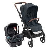 Carrinho Leona² Graphite Com Bebê Conforto E Base Maxi Cosi