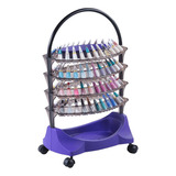 Carrinho Manicure Esmaltes Smaltbell 4 Bandejas Roxo Dompel
