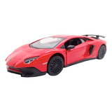 Carrinho Miniatura Lamborghini Aventador Sv Vermelho 1/38