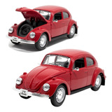 Carrinho Miniatura Volks Fusca 1300 - 1966 Escala 1/24