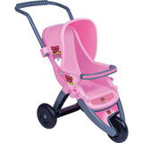 Carrinho Para Boneca 3 Rodas Luxo Rosa - Super Toys