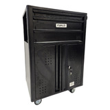 Carrinho Para Ferramentas Fechado Com 3 Gavetas Evc-14 Evald Cor Preto