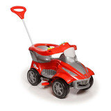 Carrinho Passeio E Pedal Calesita Road Quadriciclo 2 Em 1 Cor Vermelho
