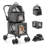Carrinho Passeio Pet Duplo Cães Gatos Grande Até 30kg Pc204