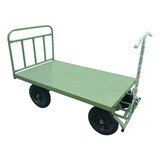 Carrinho Plataforma 5 Roda Assoalho Chapa Para 800kg 1 Aba 