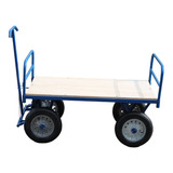 Carrinho Plataforma Leva Até 600kg Com Grade Removível