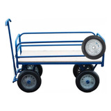 Carrinho Plataforma Leva Até 600kg Com Grades Removível