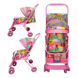Carrinho Reclinável Boneca Luxo Bebê Reborn Deitar Sentar
