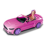 Carrinho Rosa Compativel C/ Barbie Conversivel Boneca Brinde