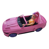 Carrinho Rosa Conversível Boneca Brinde Compatível C/ Barbie