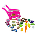 Carrinho Supermercado Compra Brinquedo Infantil Rosa