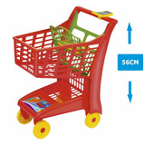 Carrinho Supermercado Infantil Market Vermelho - Magic Toys